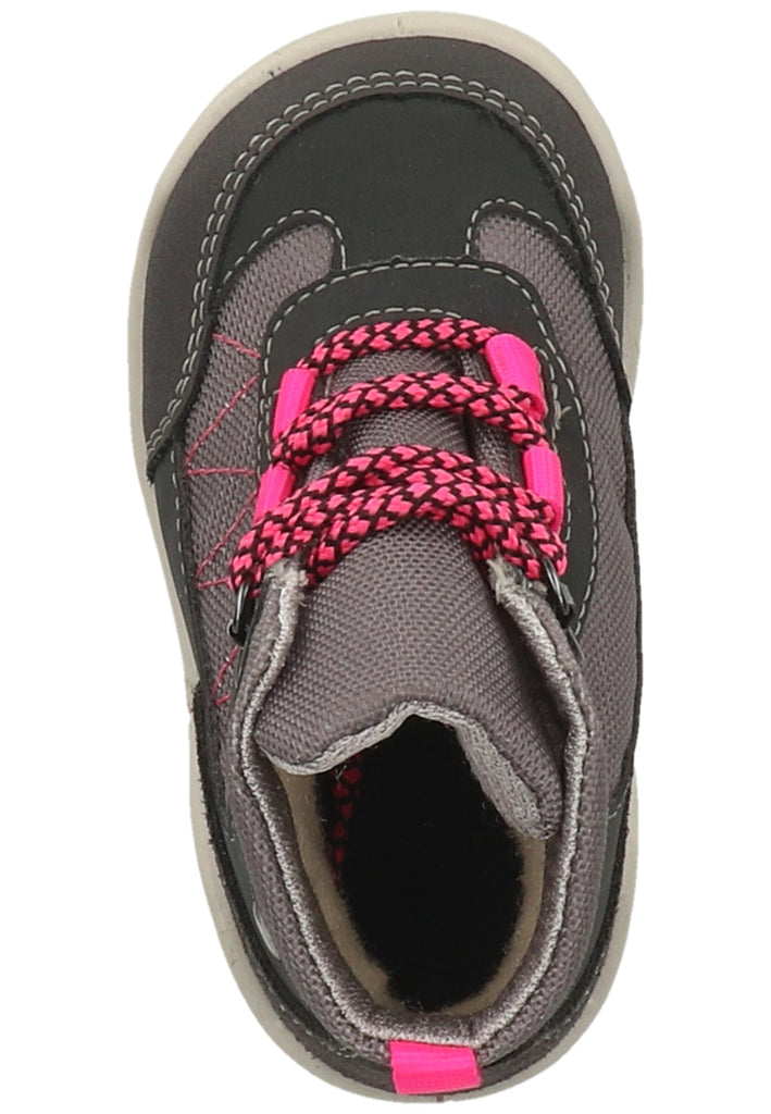 Pepino Stiefel Leder/Synthetik Grau/Pink Warmfutter