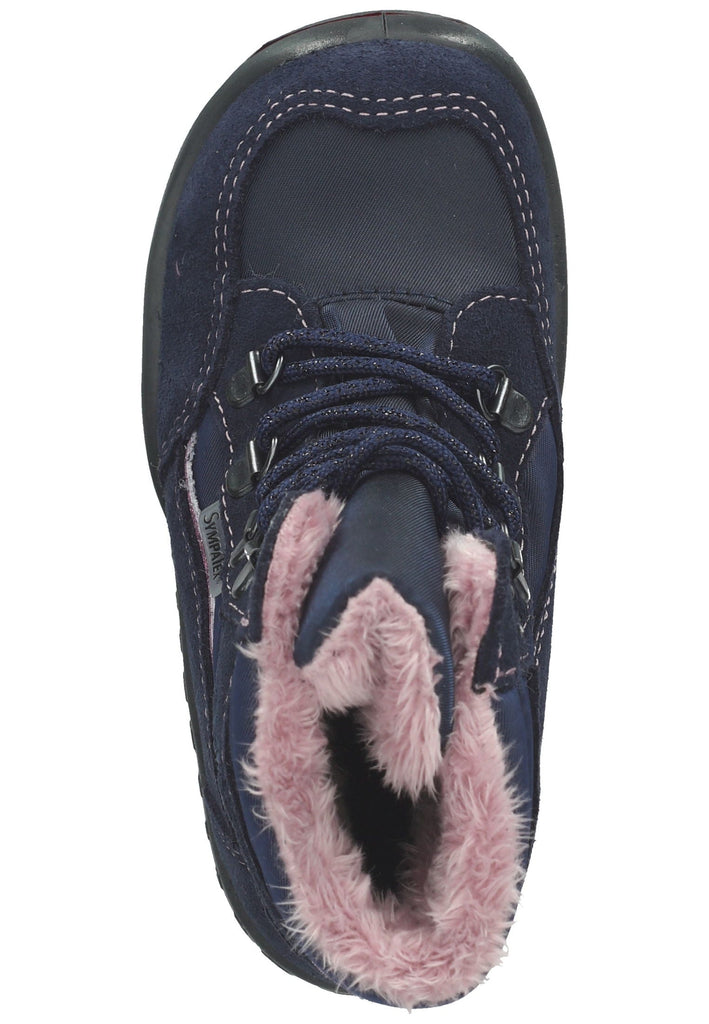 Pepino Stiefel Leder/Textil Dunkelblau Warmfutter