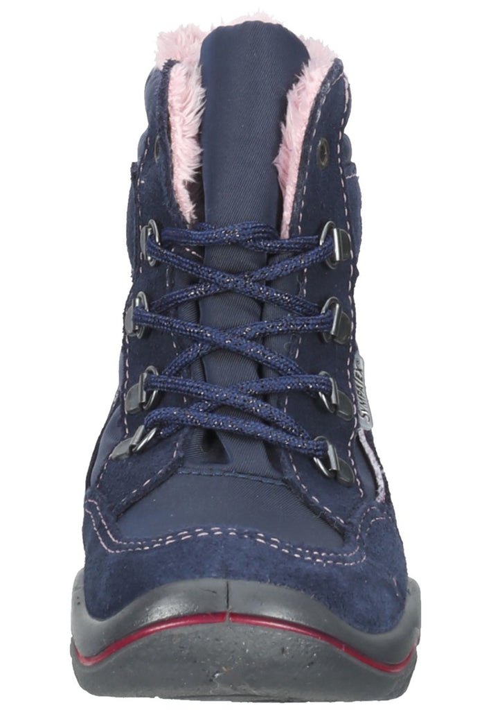 Pepino Stiefel Leder/Textil Dunkelblau Warmfutter