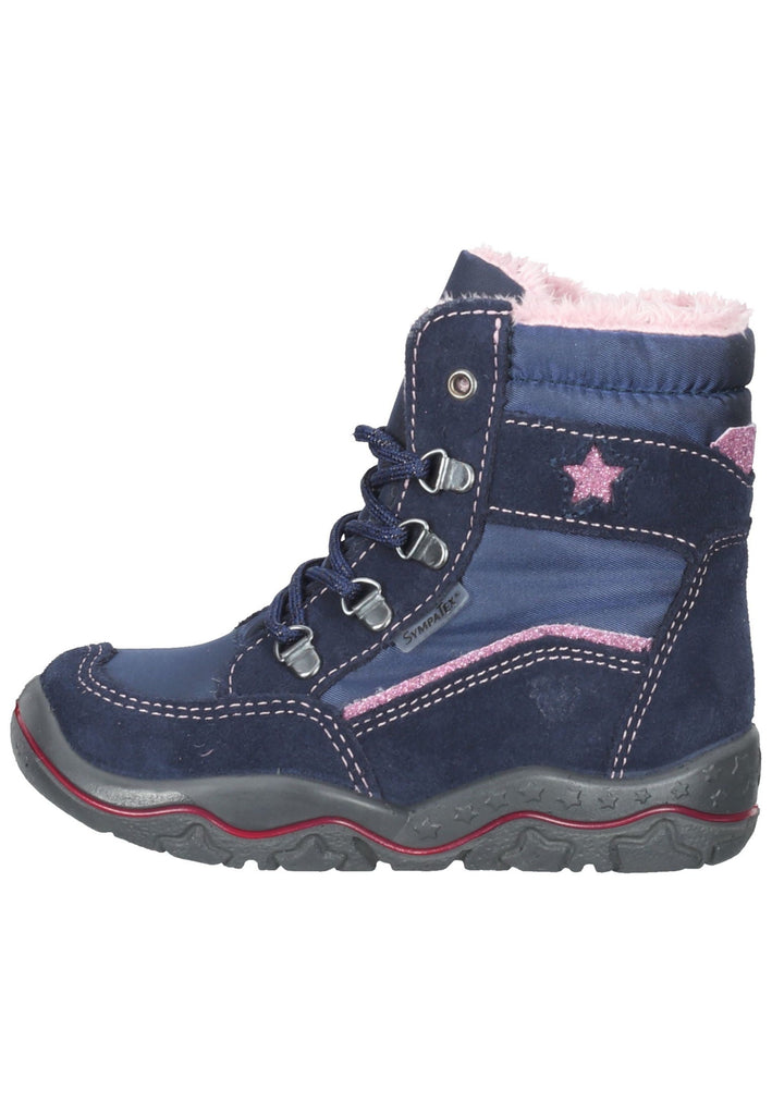 Pepino Stiefel Leder/Textil Dunkelblau Warmfutter