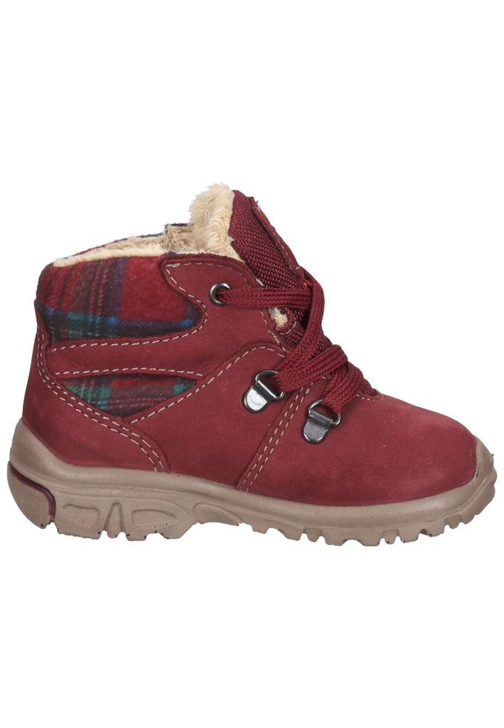 Pepino Stiefel Leder/Textil Dunkelrot Warmfutter