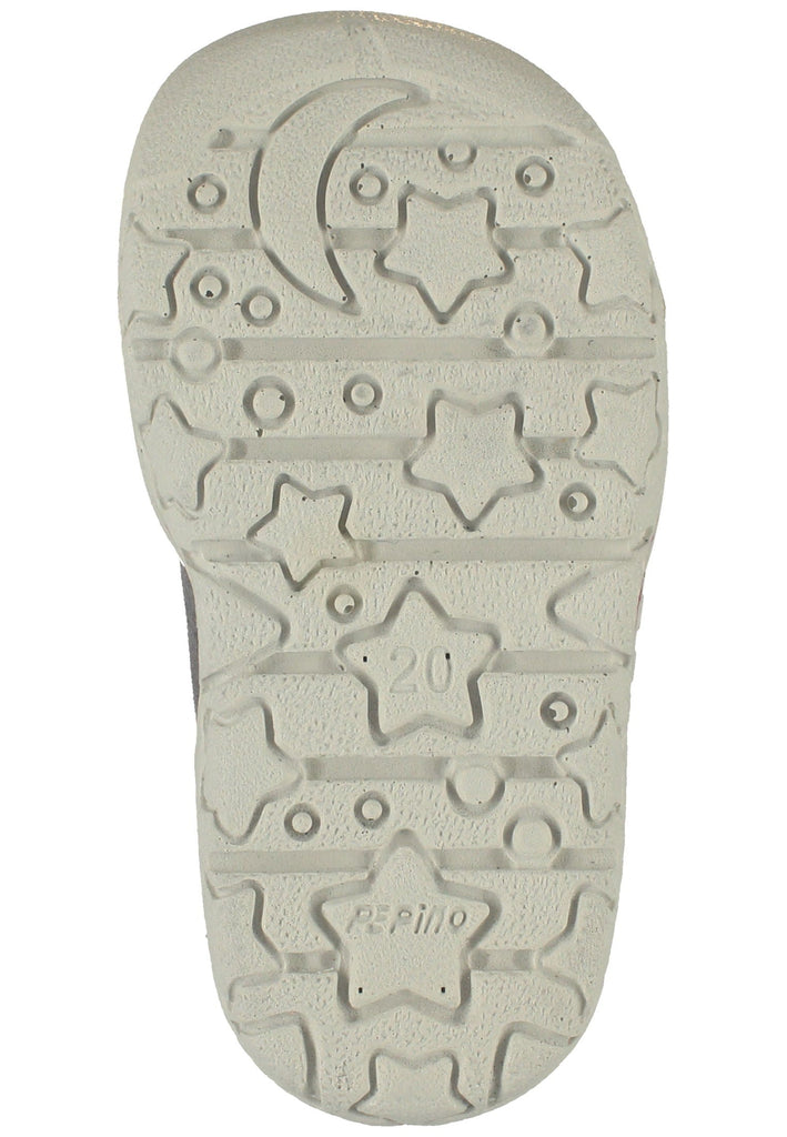 Pepino Stiefel Leder/Textil Grau/Rosa Warmfutter