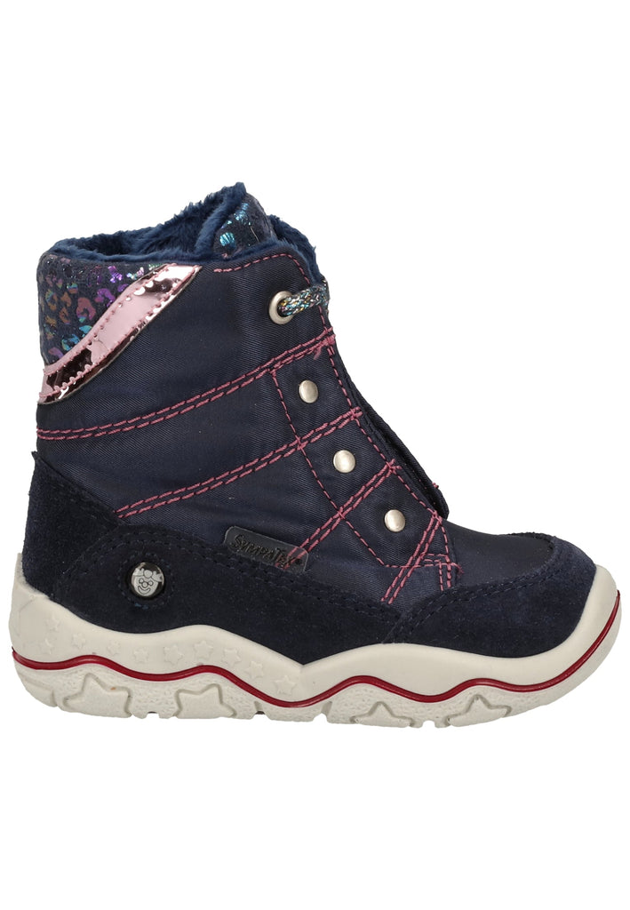 Pepino Stiefel Leder/Textil Marine Warmfutter