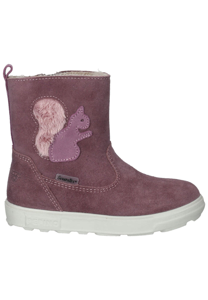 Pepino Stiefel Leder/Textil Pflaume Warmfutter