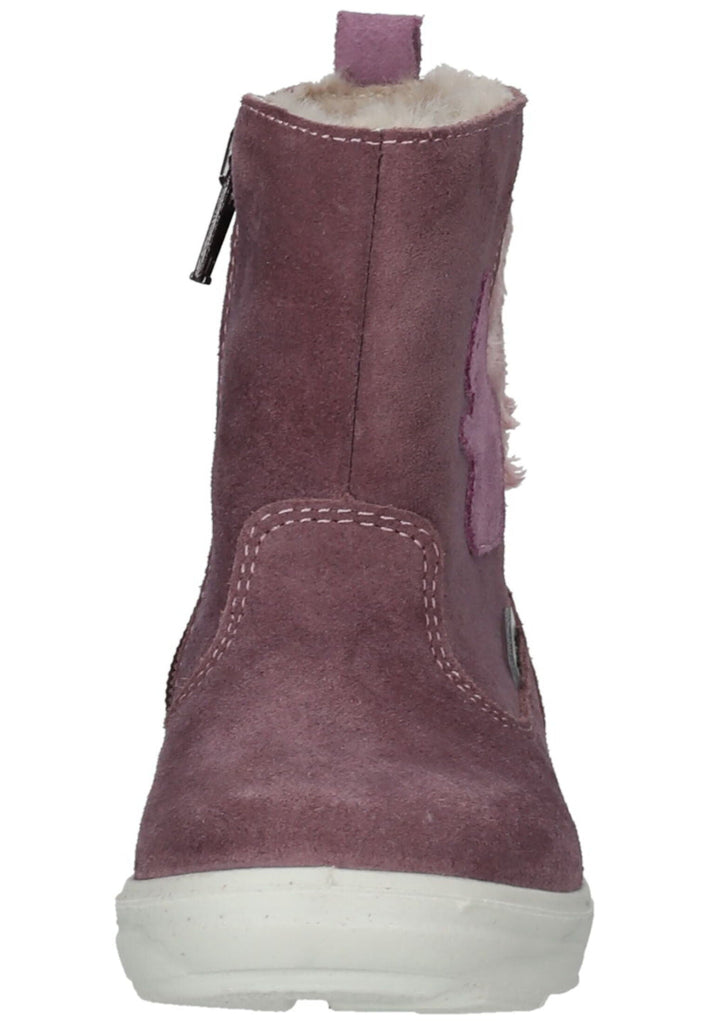 Pepino Stiefel Leder/Textil Pflaume Warmfutter
