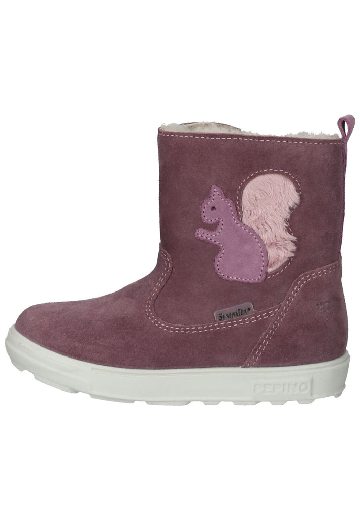 Pepino Stiefel Leder/Textil Pflaume Warmfutter