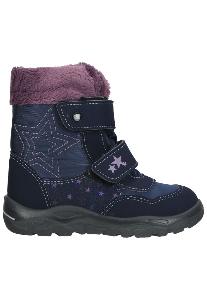 Pepino Stiefel Lederimitat/Textil Blau/Multi Warmfutter