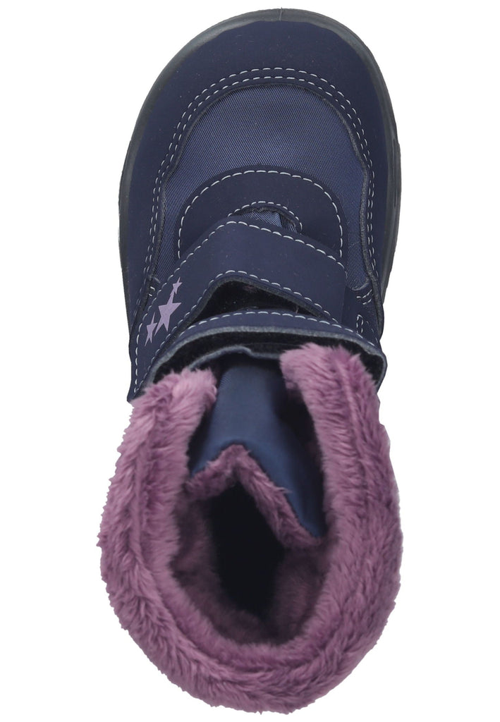 Pepino Stiefel Lederimitat/Textil Blau/Multi Warmfutter