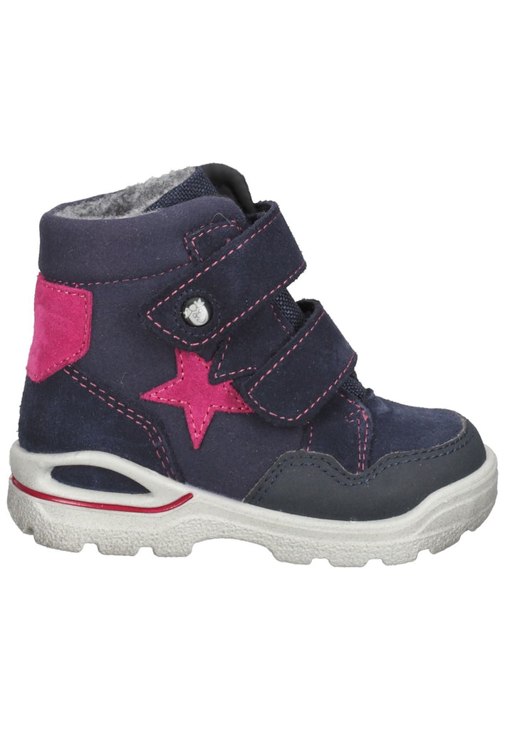 Pepino Stiefel Lederimitat/Textil Blau/Pink Warmfutter