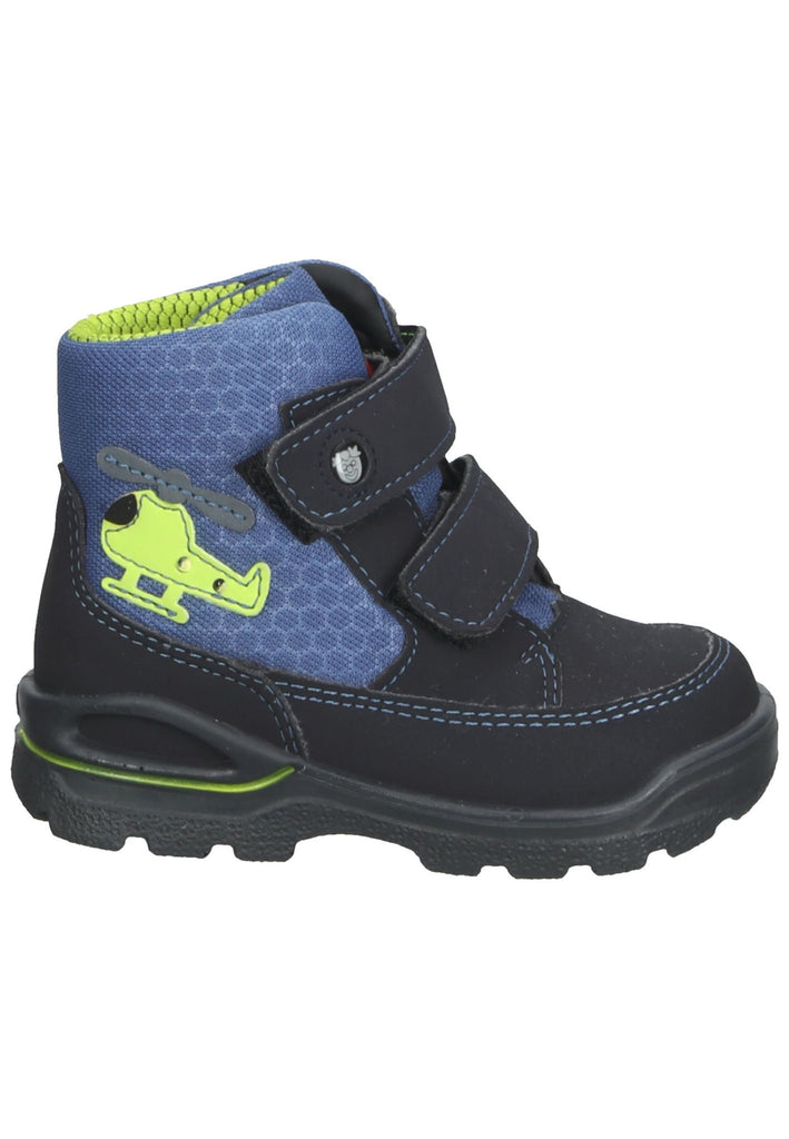 Pepino Stiefel Lederimitat/Textil Blau/Schwarz Warmfutter