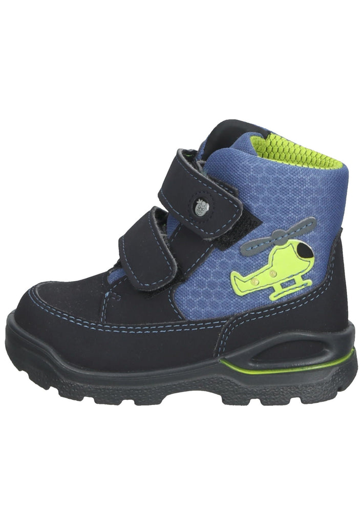 Pepino Stiefel Lederimitat/Textil Blau/Schwarz Warmfutter