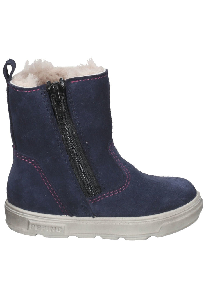 Pepino Stiefel Veloursleder Dunkelblau Warmfutter