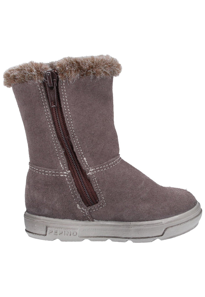 Pepino Stiefel Veloursleder Grau Warmfutter
