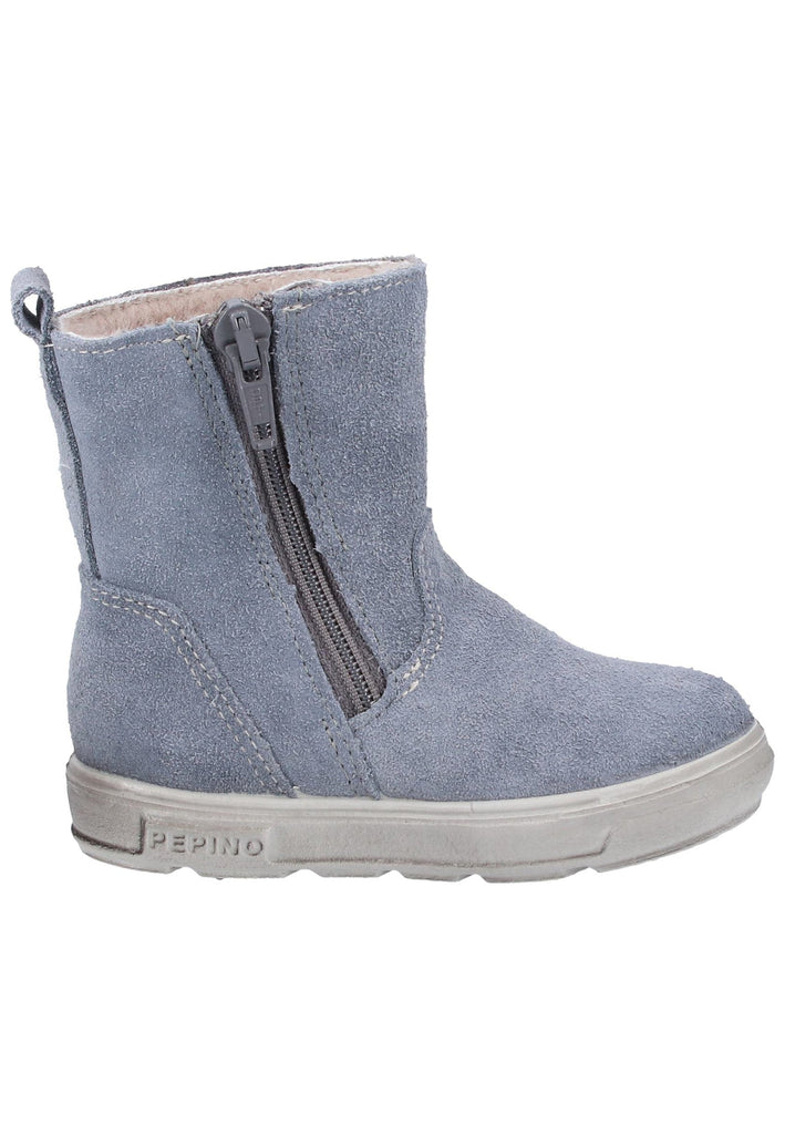 Pepino Stiefel Veloursleder Hellblau Warmfutter
