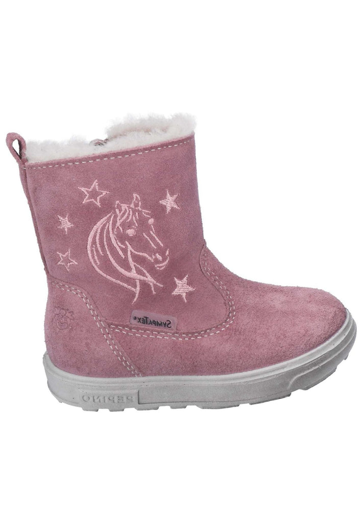Pepino Stiefel Veloursleder Rosa Warmfutter