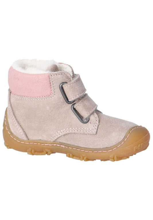 Pepino Stiefelette Leder Beige/Rosa Warmfutter