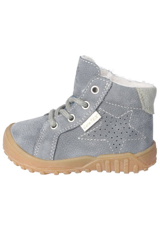 Pepino Stiefelette Leder Grau/Grün Warmfutter