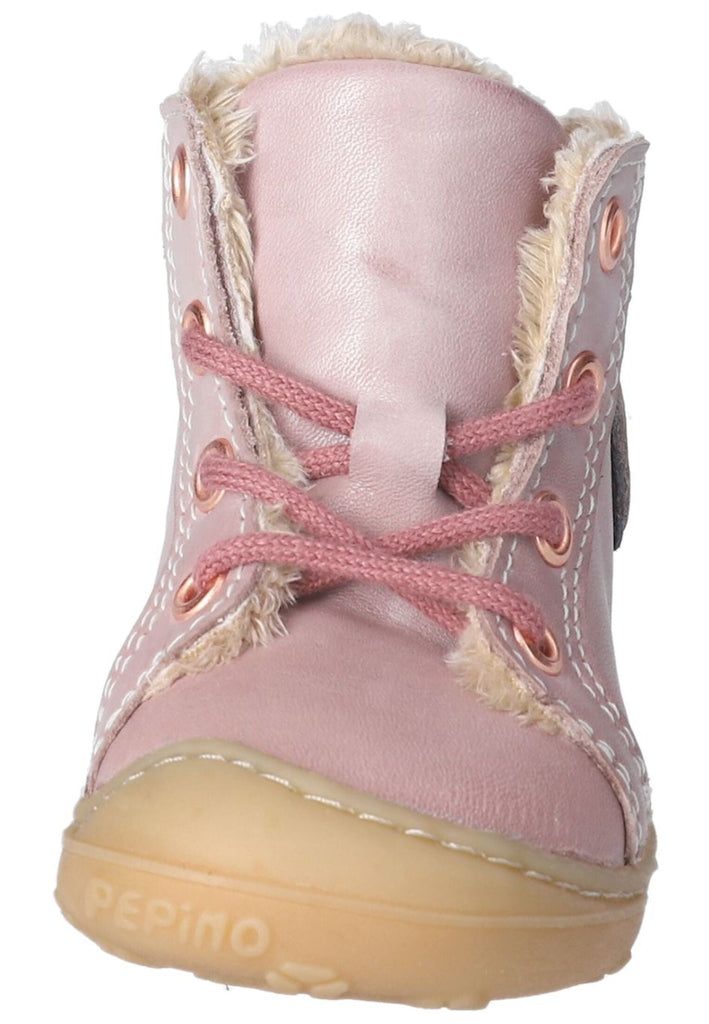 Pepino Stiefelette Leder Hellrosa Warmfutter