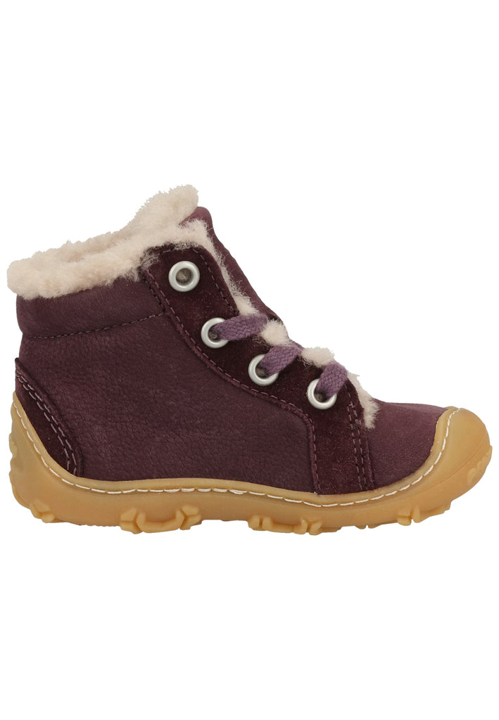 Pepino Stiefelette Leder Pflaume Warmfutter