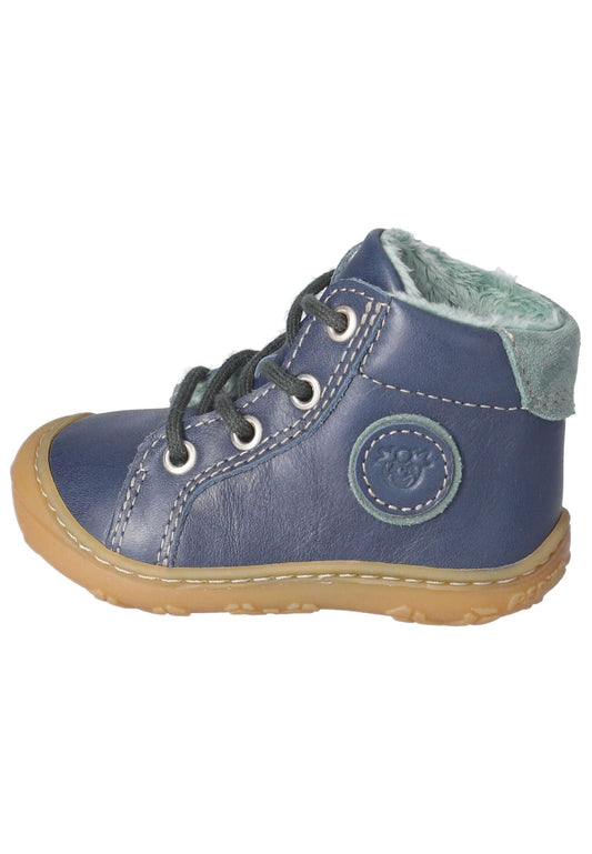 Pepino Stiefelette Leder/Synthetik Blau/Grün Warmfutter
