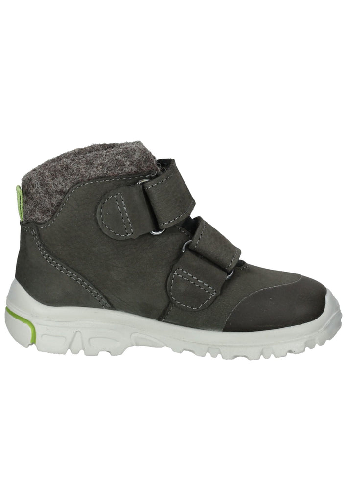 Pepino Stiefelette Leder/Synthetik Grau/Grün Warmfutter