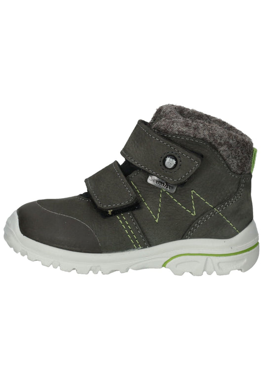 Pepino Stiefelette Leder/Synthetik Grau/Grün Warmfutter
