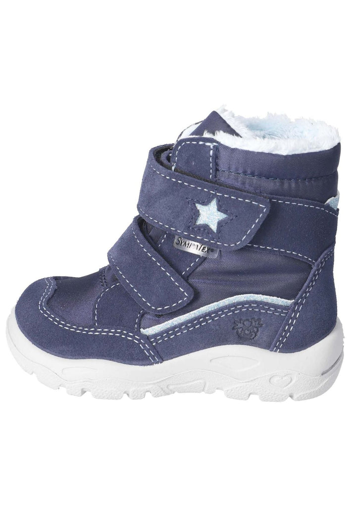 Pepino Stiefelette Leder/Textil Blau/Multi Warmfutter