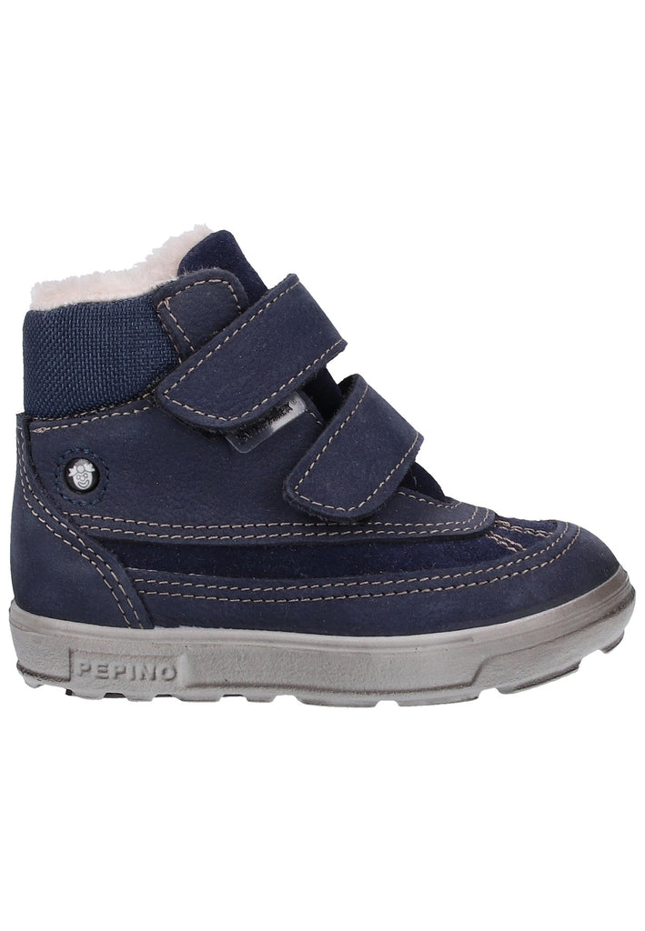 Pepino Stiefelette Leder/Textil Dunkelblau Warmfutter