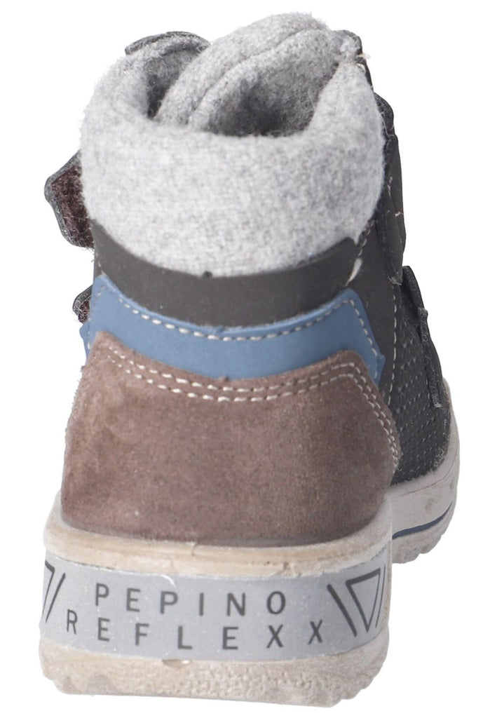 Pepino Stiefelette Leder/Textil Grau/Braun Warmfutter