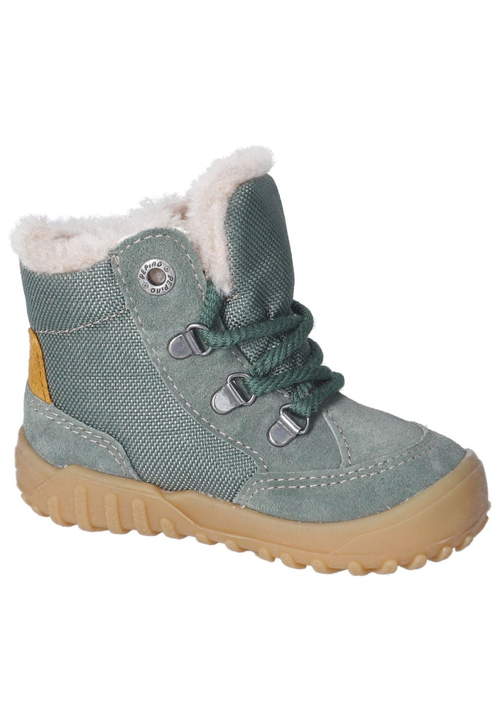 Pepino Stiefelette Leder/Textil Grün/Gelb Warmfutter