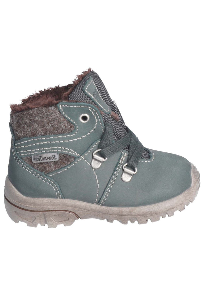 Pepino Stiefelette Leder/Textil Grün/Grau Warmfutter
