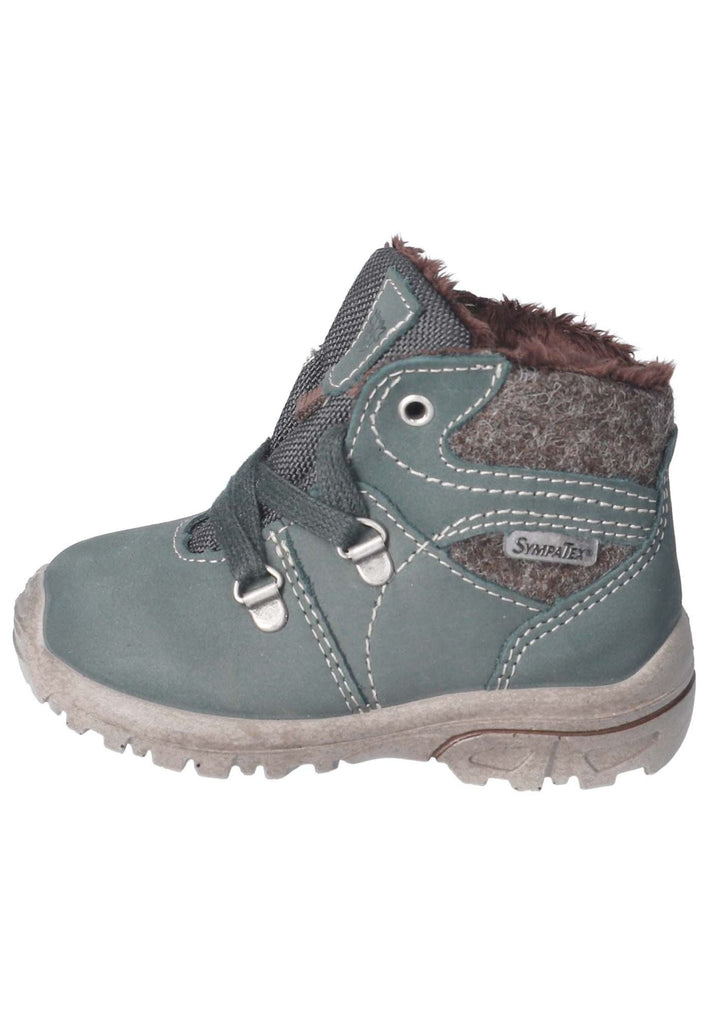 Pepino Stiefelette Leder/Textil Grün/Grau Warmfutter