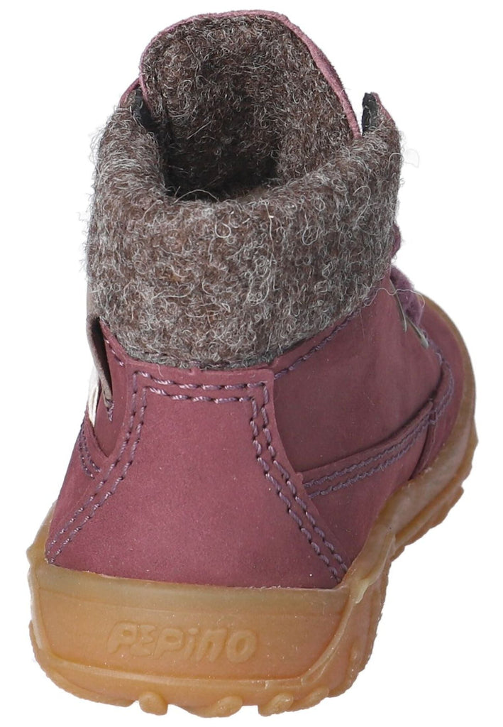 Pepino Stiefelette Leder/Textil Pflaume Warmfutter