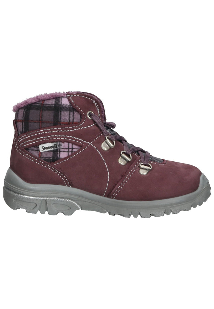 Pepino Stiefelette Leder/Textil Pflaume Warmfutter
