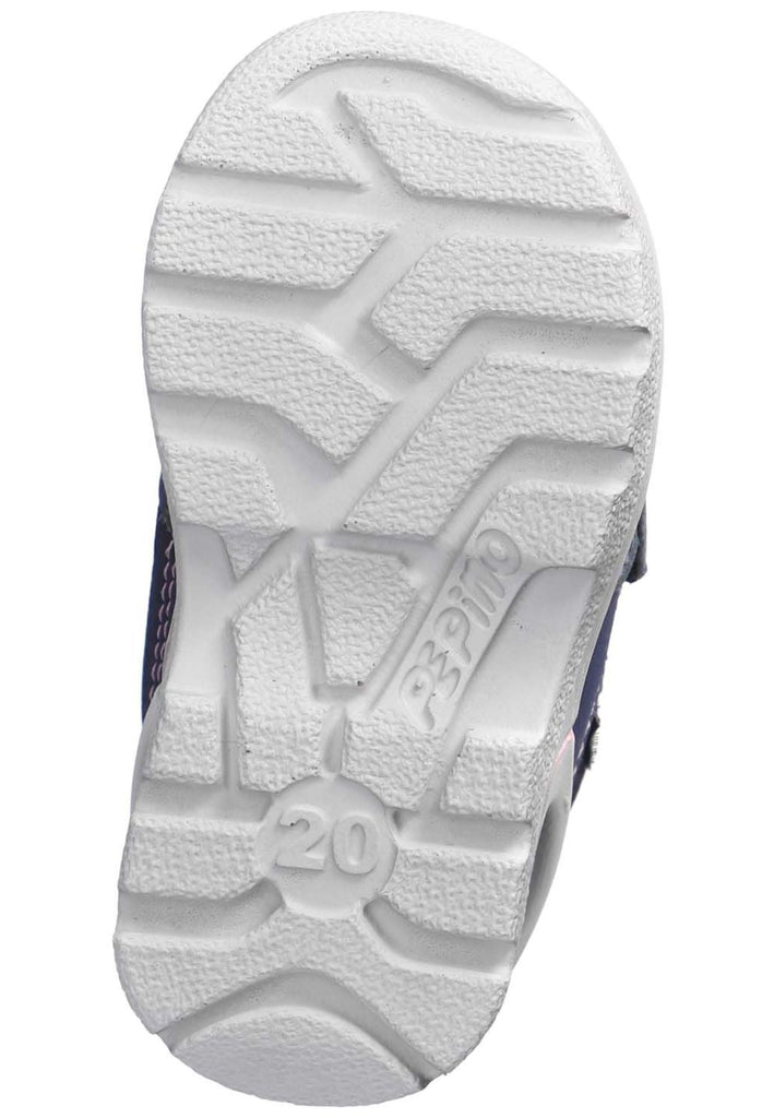 Pepino Stiefelette Lederimitat Blau/Pink Warmfutter