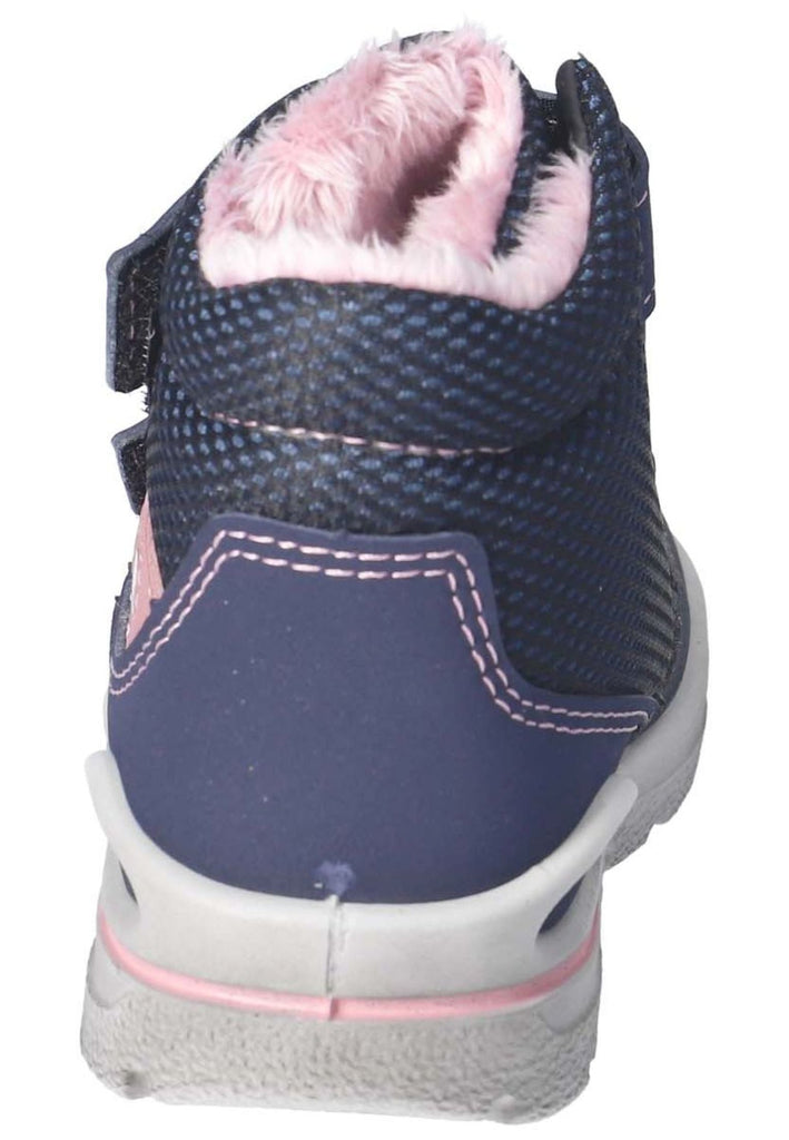 Pepino Stiefelette Lederimitat Blau/Pink Warmfutter