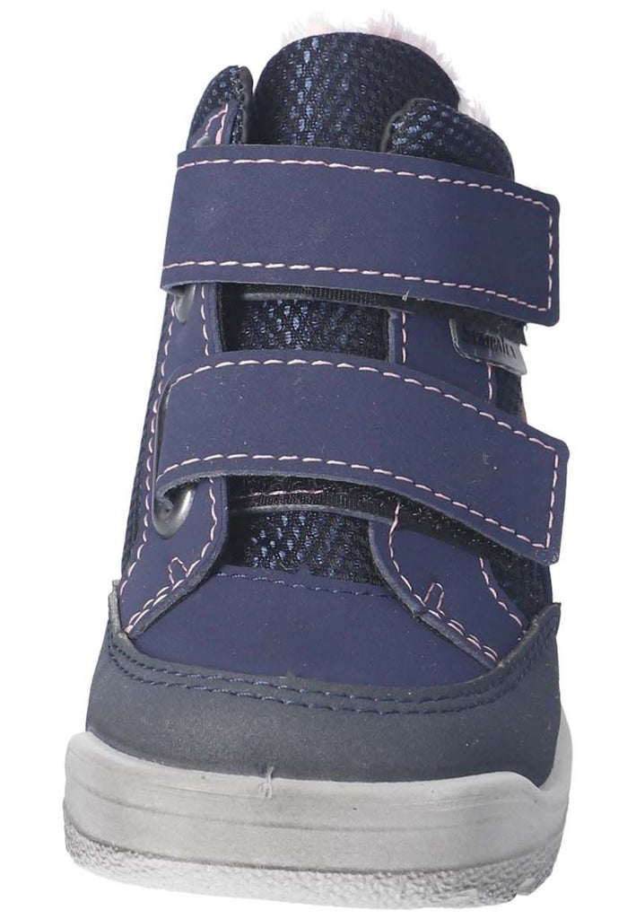 Pepino Stiefelette Lederimitat Blau/Pink Warmfutter