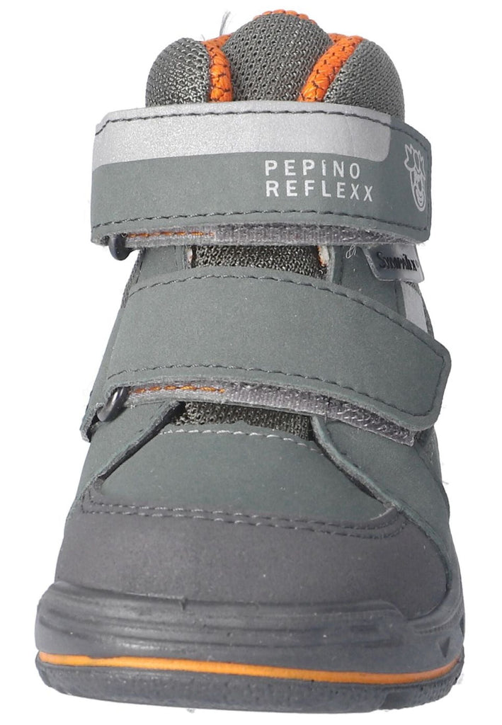 Pepino Stiefelette Lederimitat Grün/Grau Warmfutter