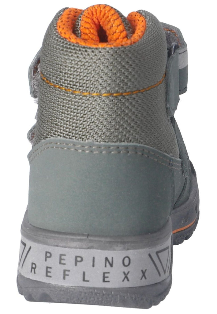Pepino Stiefelette Lederimitat Grün/Grau Warmfutter