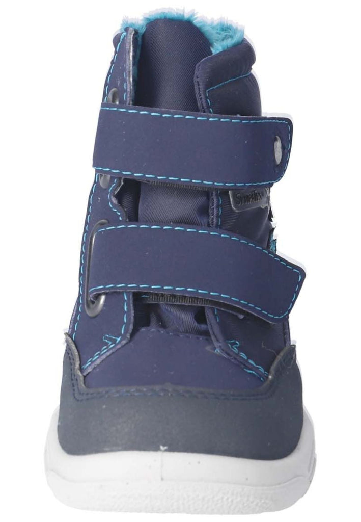 Pepino Stiefelette Lederimitat/Textil Blau/Multi Warmfutter