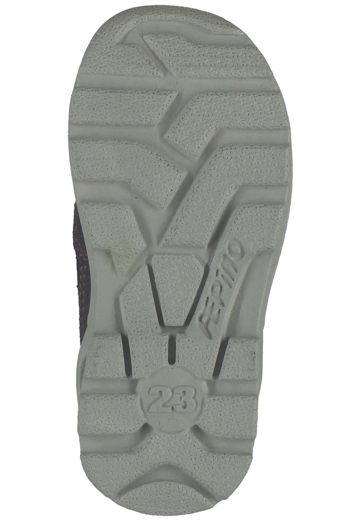 Pepino Stiefelette Lederimitat/Textil Grau/Pink Warmfutter