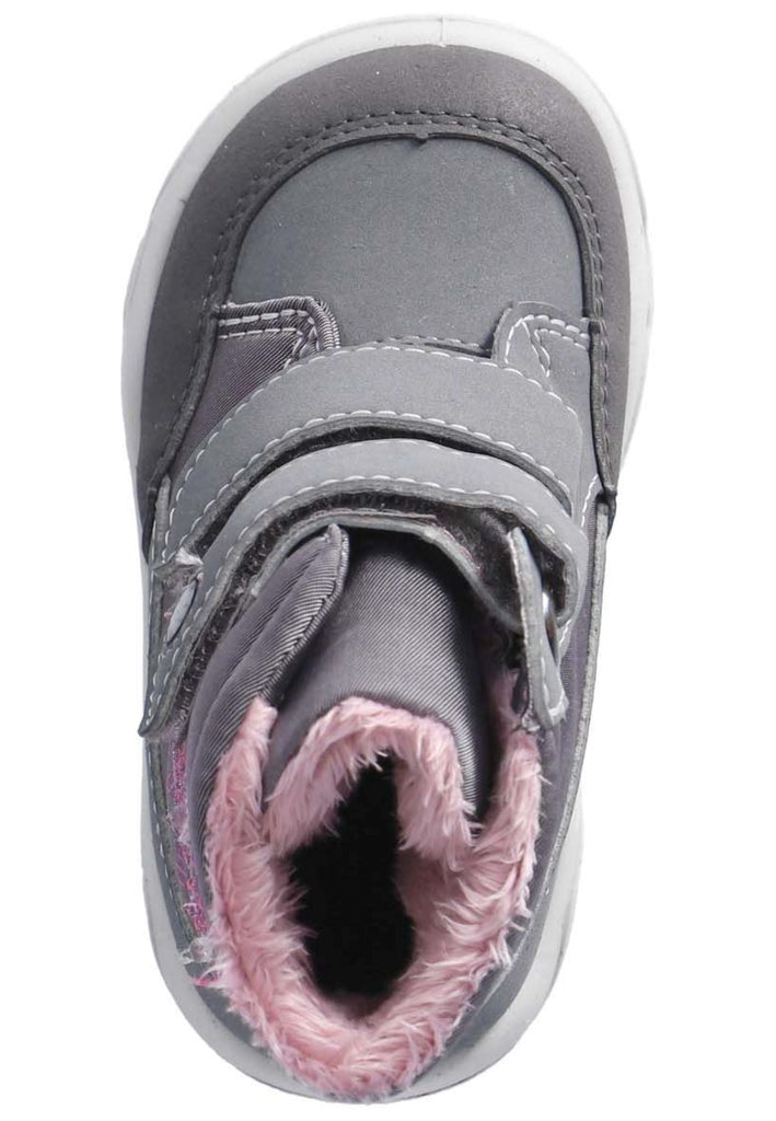 Pepino Stiefelette Lederimitat/Textil Grau/Rosa Warmfutter