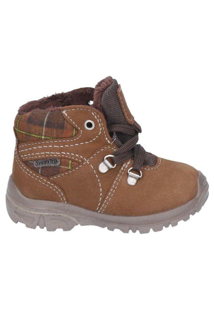 Pepino Stiefelette Nubukleder/Textil Caramel Warmfutter