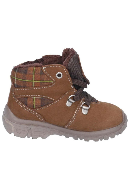 Pepino Stiefelette Nubukleder/Textil Caramel Warmfutter