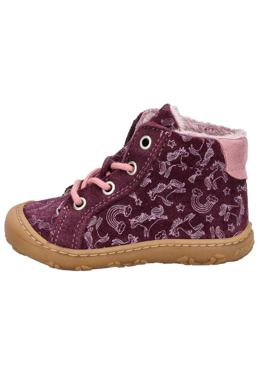 Pepino Stiefelette Veloursleder Merlot Warmfutter