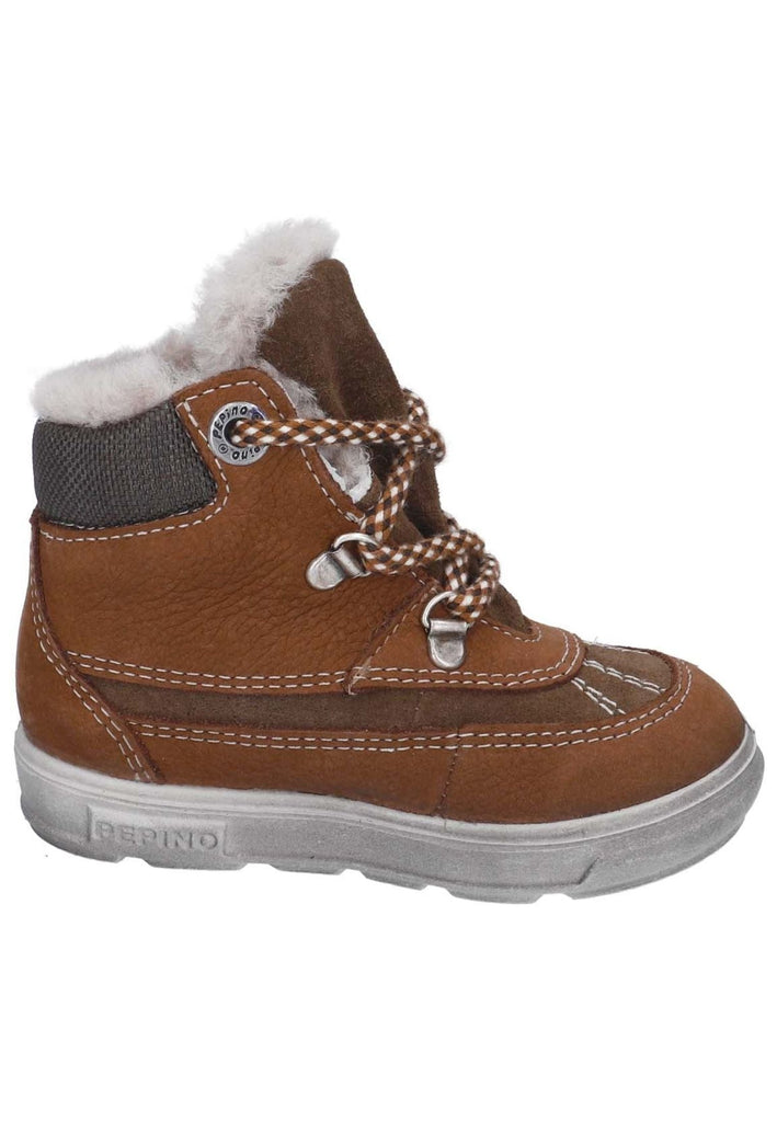 Pepino Stiefelette Veloursleder/Textil Curry Warmfutter
