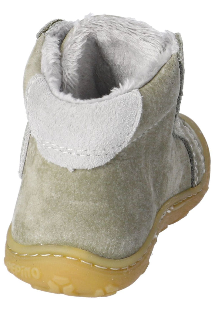 Pepino Stiefelette Veloursleder/Textil Grün/Grau Warmfutter