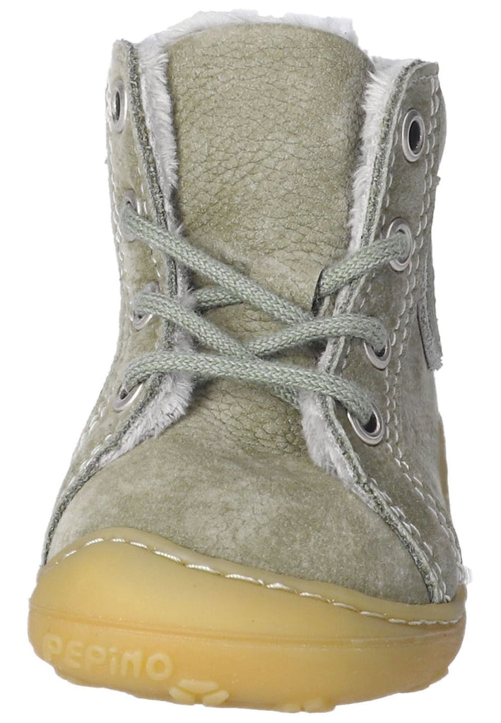 Pepino Stiefelette Veloursleder/Textil Grün/Grau Warmfutter