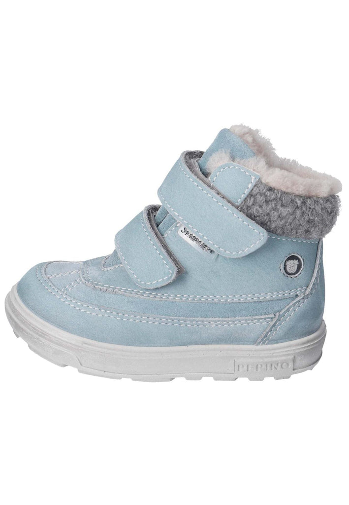 Pepino Stiefelette Veloursleder/Textil Hellblau Warmfutter