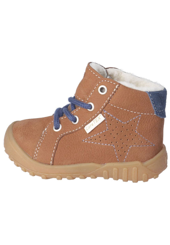 Stiefeletten Pepino Stiefelette Leder/Textil Curry Warmfutter